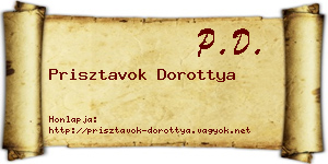 Prisztavok Dorottya névjegykártya
