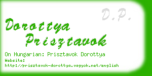 dorottya prisztavok business card